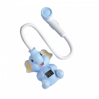 Cap de dus copii elefant cu control temperatura plastic albastru 8803A CWT