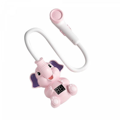 Cap de dus copii elefant cu control temperatura plastic roz 8803A CWT