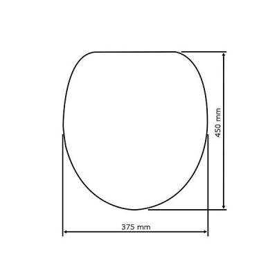 Capac WC Wenko Design Duroplast 45x38cm