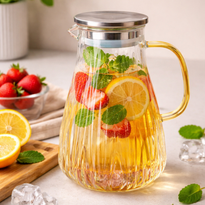 Carafa Limonada cu capac 1600ml Sticla WEI A-16004 DNC66621