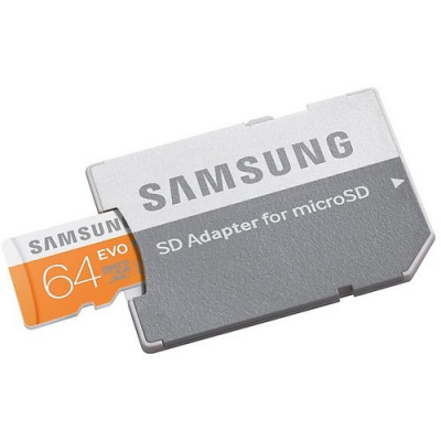 Card memorie Samsung microSDXC 64GB Clasa 10 + Adaptor