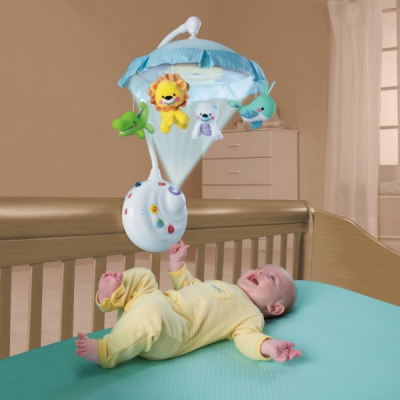 Carusel Bebe Muzical cu Proiectie si Telecomanda Smart Baby 63502