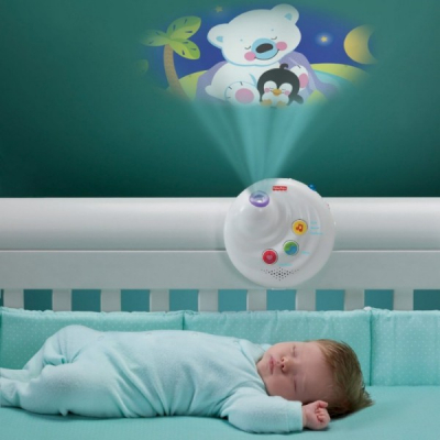 Carusel Bebe Muzical cu Proiectie si Telecomanda Smart Baby 63502