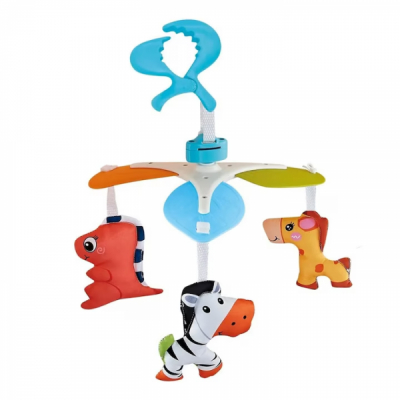 Carusel mobil cu 3 figurine pentru patut sau carucior Albastru 6318 CWT