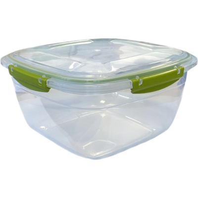Caserola din plastic patrata cu Click 3.75l QS140 CNN51084
