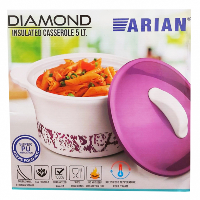 Caserola Termica cu Capac Int.Inox Diamond Arian 5.5l DNC63689