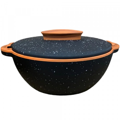 Caserola Termos cu Capac Solitaire Agora Negru Orange 3.35l SS1216 DNC CNN