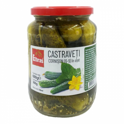 Castraveti cornison murati in otel Ethras 6-9cm 680g MGR30971