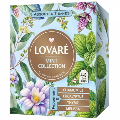 Ceai asortat Mint Collection Lovare 32 pliculete 4 arome plante 41.6g MGR34929