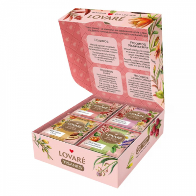Ceai asortat Rooibos Collection Lovare set 32 pliculete 4 arome plante 48g MGR34930