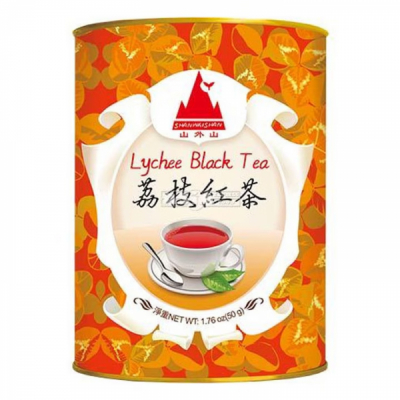 Ceai negru cu gust de Litchi 50g Shan Wai Shan la cutie cu capac SWS MLL