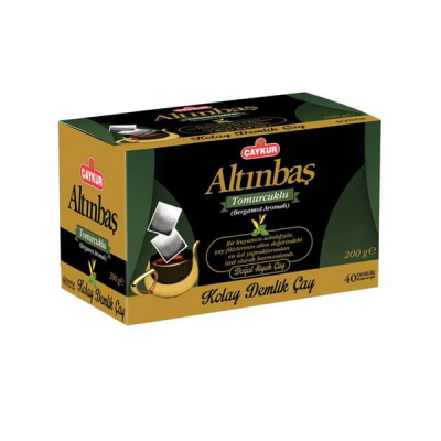 Ceai Negru Turcesc Caykur Altinbas Tomurcuklu Earl Grey 200g 40 plicuri MGR