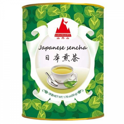 Ceai verde japonez Sencha Shan Wai Shan la cutie cu capac SWS 50g MLL