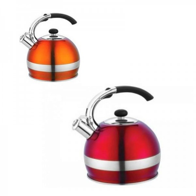 Ceainic din inox colorat cu fluier Bohmann BH9995 2.7L