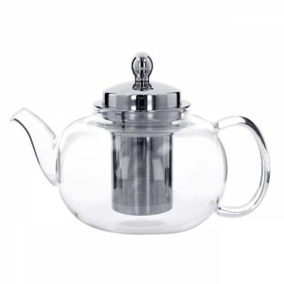 Ceainic Retro Sticla Borosilicata cu Sita Infuzor Inox Weimei 600ml HML