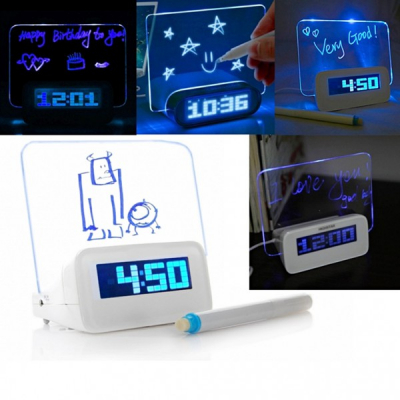 Ceas Digital Afisaj LCD cu mesaj personalizat Message Board Clock ZL20133