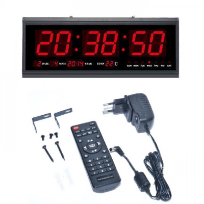 Ceas Electronic 220V Afisaj Rosu Cronometru Telecomanda TL4819 XXM