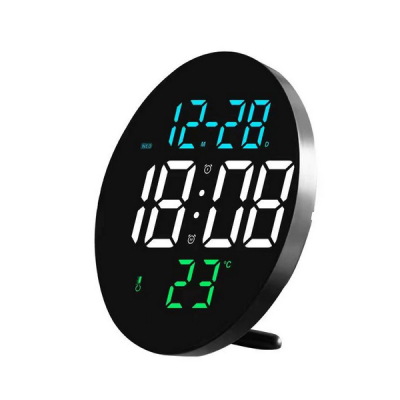 Ceas LED 22cm Color la USB, Suport, Alarma, Telecomanda GH8010