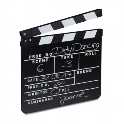 Clacheta decor actorie film placa regizor negru CWT