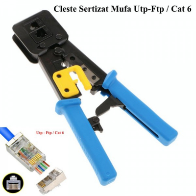 Cleste Profesional Sertizat Mufa UTP-FTP Cat 6 17E019 XXM