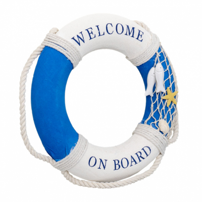 Colac decorativ pentru vapor Welcome 30cm albastru Zilan ZTS8041