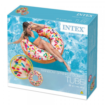 Colac Gonflabil Inot Design Donut Sprinkle 114cm Intex 56263