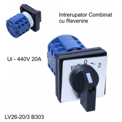 Comutator cu Came 1-0-2 Revenire 20A LW-26203 B303/3 6E057 XXM