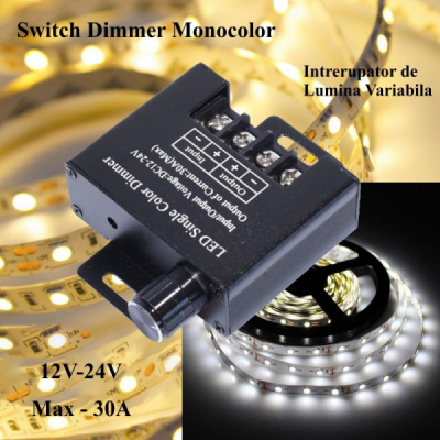 Comutator Dimmer LED Monocolor 12V/24V 30A 18A091 XXM