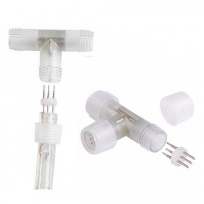 Conector Teu Pentru Furtun Luminos LED 3 Pini TO