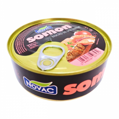 Conserva de Peste Somon Bucati in Sos Tomat Novac 240g MGR28571