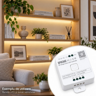Controler Banda LED SPI Monocroma Bluetooth 5–24 V SP636E 18A217 XXM