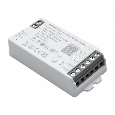 Controler WiFi si Bluetooth Tuya Banda LED de 12–24V Monocolor si CCT C21W 18A222 XMM