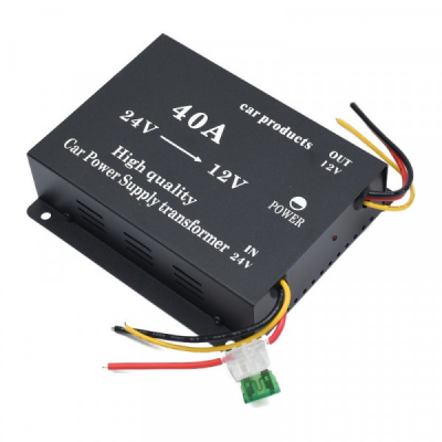Convertor Auto de Tensiune 24V la 12V 40A DC-DC cu Ventilator DALBI 7F013 XXM