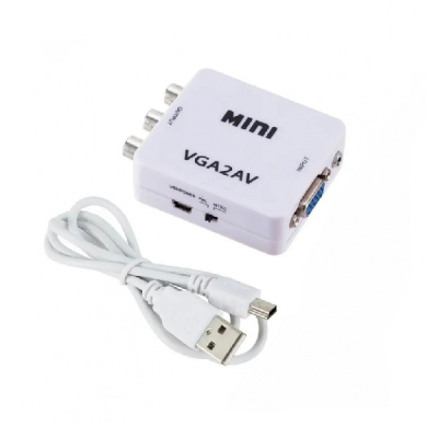 Convertor mini VGA2AV VGA 3RCA HDV-555 2C031 XXM