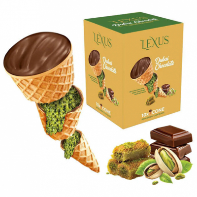 Cornete de napolitana cu ciocolata Dubai Lexus 135g MGR34587