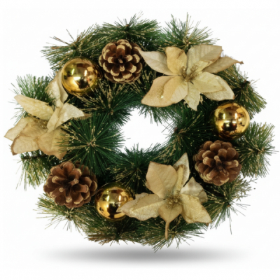 Coronita Artificiala Craciun 30cm DECOR AURIU Grunberg CDC338
