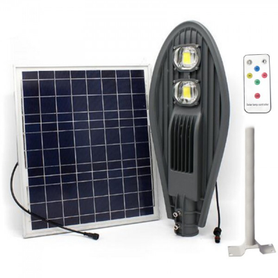 Corp Iluminat 100W 2xCOBLED 50W Solar Senzor, Suport, Telecomanda