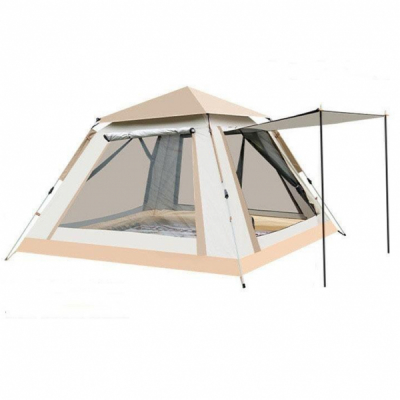 Cort camping 4 persoane 2 usi 200x200x150cm gri Zilan ZTS8466