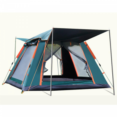 Cort camping 4 persoane 2 usi 200x200x150cm verde inchis Zilan ZTS8464