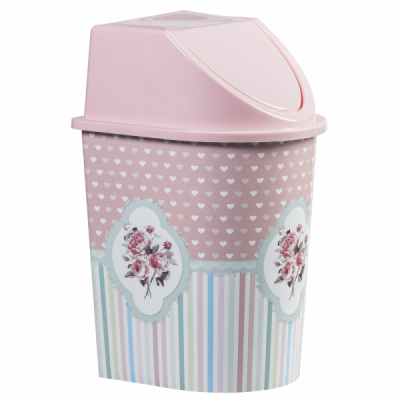 Cos de gunoi cu capac batant 6.5L Roz Tuffex TP2228 JGR