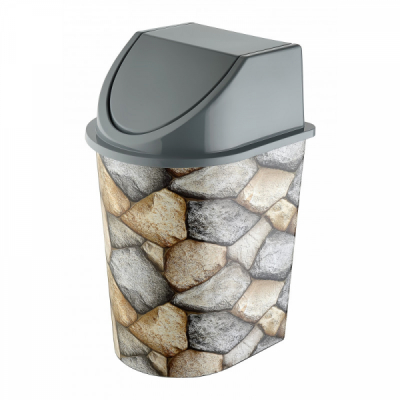 Cos de gunoi cu capac batant Mozaic 13L Tuffex TP2229 JGR