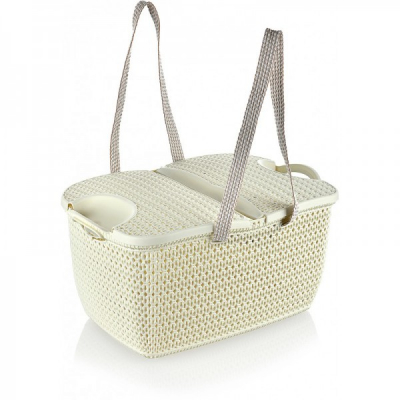 Cos de Picnic 27 Litri 49x32x24cm Tuffex TP4016 Crem