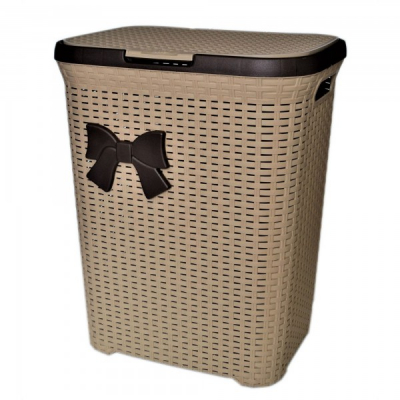 Cos de Rufe din Plastic cu Aspect Rattan 63L Tuffex TP7000 JU Crem