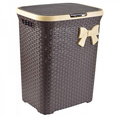 Cos de Rufe din Plastic cu Aspect Rattan 63L Tuffex TP7000 JU Maro