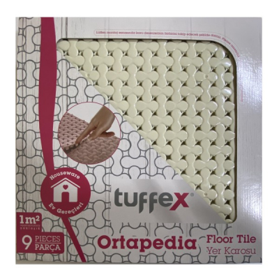 Covoras Baie tip Puzzle 9 piese 1mp Tuffex TP8032 Crem JU