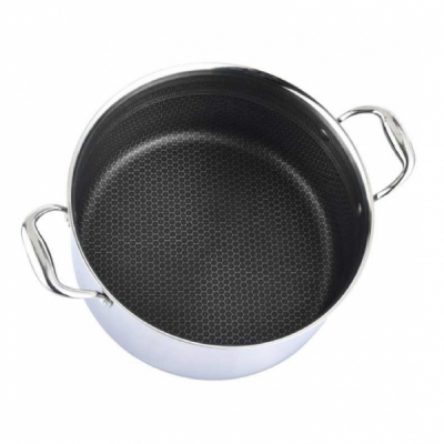 Cratita din otel inoxidabil cu capac 24cm 4l Cheffinger CF-PNC24