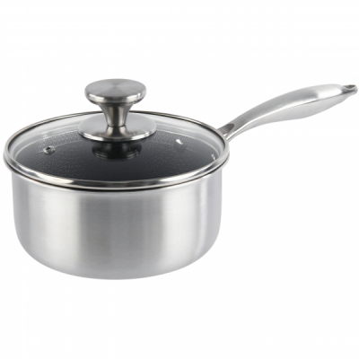 Cratita Inox capac sticla invelis honeycomb 18cm 2.10L Grunberg GR9718