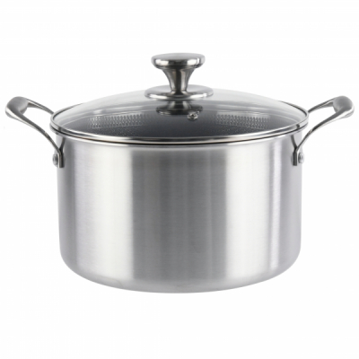 Cratita Inox capac sticla invelis honeycomb 26cm 5.40L Grunberg GR9926