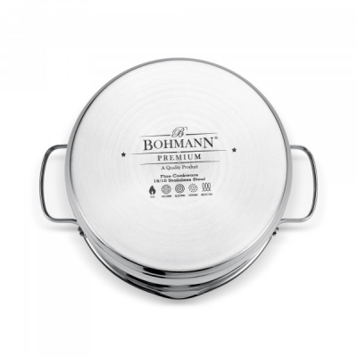 Cratita inox cu capac 28x15cm 9.2L Bohmann Premium BP083028
