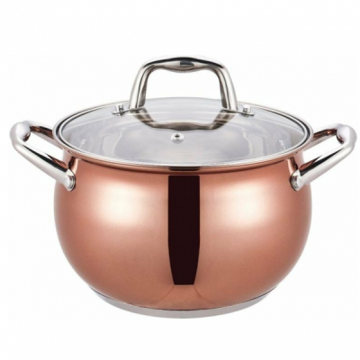 Cratita Inox cu capac sticla 18cm 3L Winner WR1280 JGR